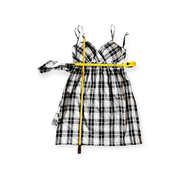 Roxy Dress Black and White Plaid Spaghetti Straps Size 8 - Picture 8 of 8